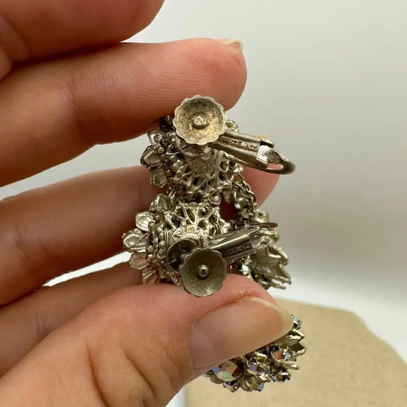 Vintage‎ Miriam Haskell Opal 1960s Starburst Chandelier Earrings - Picture 10 of 10